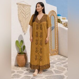 🆕🍂Bohemian embellished maxi dress Xl ptp 23.5”